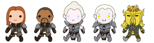 rels-tenim:Set 3 of Elder Scrolls NPCs but plush-ified. See who you can spot, or click the rows for 