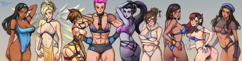 minacream:  Ladies of Overwatch <3You can see download a larger version of the group shot on DA.–Commission meSupport me on Patreon