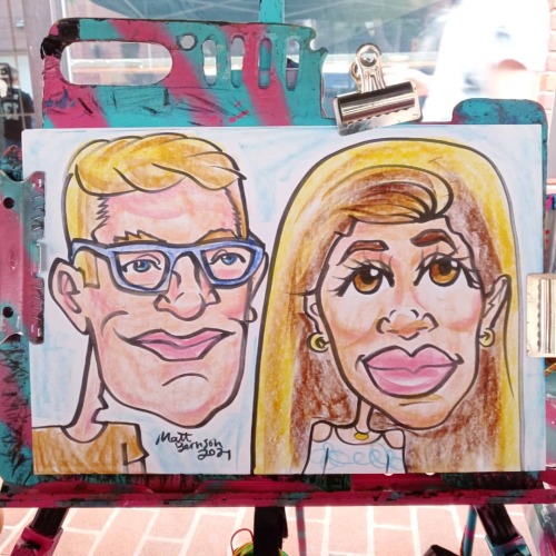 Caricature from a recent event   Thanks very much!  Molotow Brushliner  Caran d'Ache Neocolor 1 12"x18"paper  @molotowheadquarters @carandache  . . . . . . #caricature #caricatureartist #artistsofmassachusetts #artistsofig #artistsofinstagram