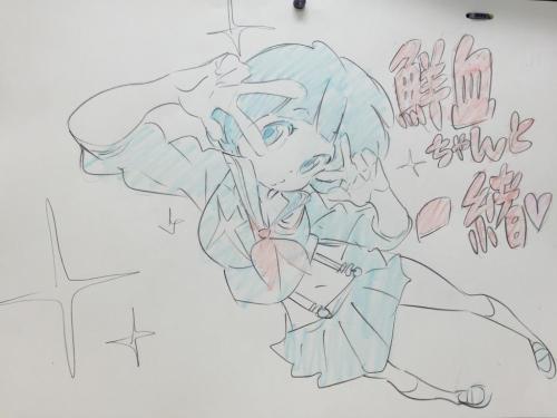 marshmallowgoop:Kill la Kill character designer Sushio drew a piece featuring Senketsu the other day