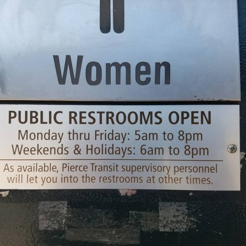 #tacoma #tacomawa #publicrestrooms (at Commerce Street/South 11th Street station)