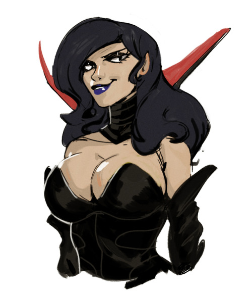 redandblacktac - dark queen doodle