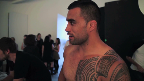 roscoe66:  Liam Messam hams it up for the porn pictures