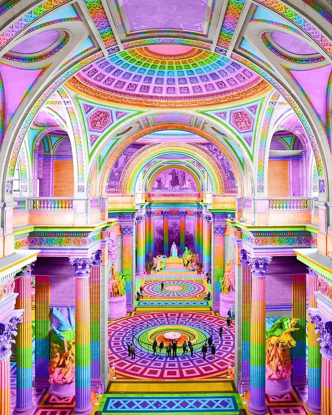 culturenlifestyle:  Designer Turns Ordinary Buildings into Flamboyant Piece of Art