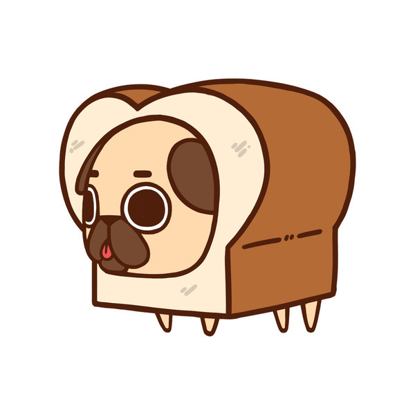bestof-society6:  ART PRINTS BY PUGLIE PUG    Puglie Salmon Sushi   You’ve Got