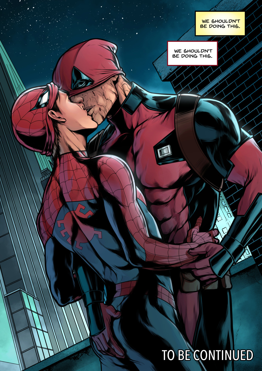 Deadpool x spiderman nsfw