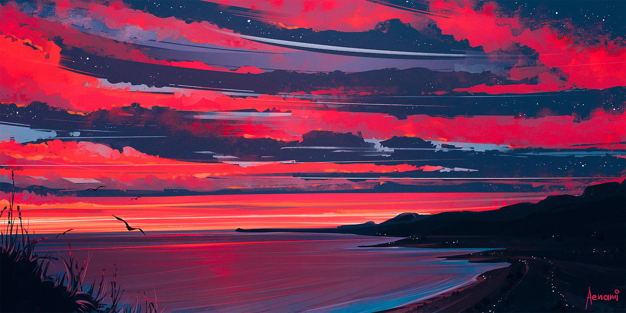 animehall:  by Alena Aenami 