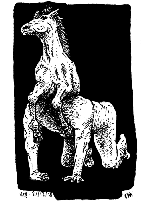 chimeride:Reverse centaur, the thirty-sixth Known One.@official-missouri