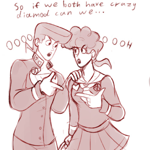 ms-pigtails:  I had to reupload it because I kinda messed up original post. but here you have it! Jojos interacting with their genderbends!Commission info