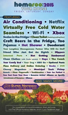 tastefullyoffensive:  The official lineup of the Homaroo festival. (image via happyplace)