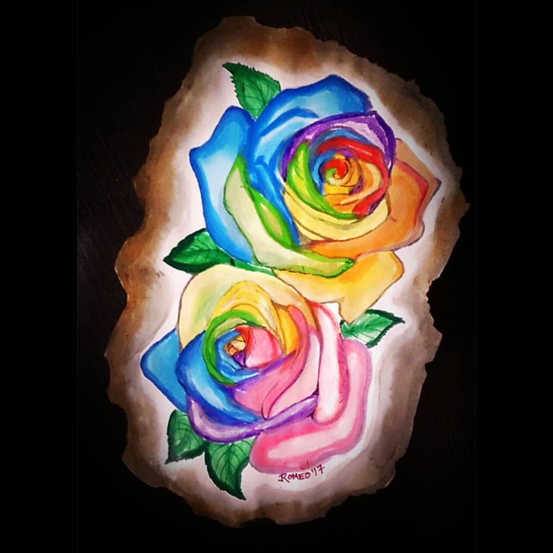 VOORKOMS Realastic Multicolor Rose Temporary waterproof tattoos For Men   Women  Amazonin Beauty