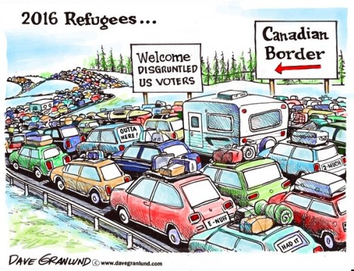 cartoonpolitics:refers to stories that Google searches for ‘how to move to Canada’  skyrocketed afte