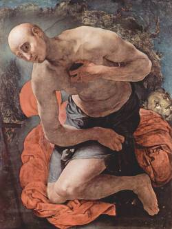 Jacopo Pontormo The Penitence of St. Jerome, ca 1527 Oil on wood 105 x 80 cm Source
