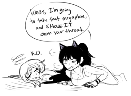 college!au exercise experts weiss and yang train lazy nerds blake and ruby (feat.