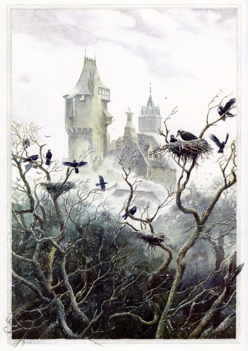 mun-sal-vache:Merlin Dreams, illustrated by Alan Lee.