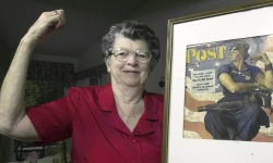 stuffmomnevertoldyou:    Mary Doyle Keefe, model for Norman Rockwell’s Rosie the Riveter (and a telephone operator during WWII), has passed away at 92. 