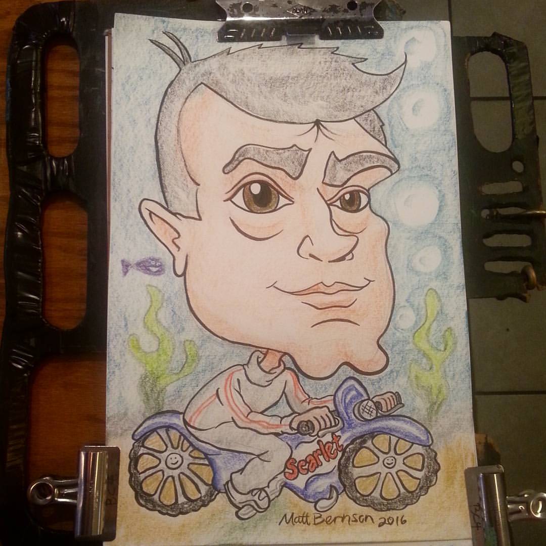 I did a caricature of my boss Fred. Haha, good times. Thanks Fred! #art #drawing