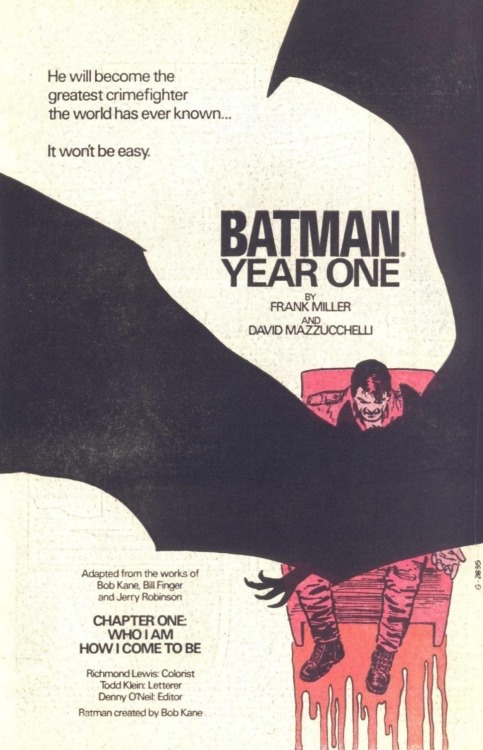 ungoliantschilde:  Batman, Vol. 1 #s 404-407 frontispiece splashes by David Mazzucchelli,