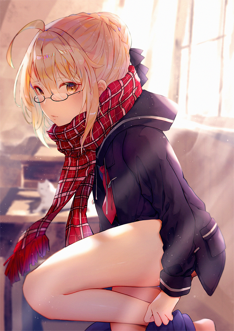 nijigenlewd:えっちゃん、はいてない by artist 貓不肉 (@maobrooo)