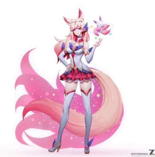 Final Concept Art of Star Guardian Ahri #starguardian #starguardianahri #leagueoflegends #anime #mag