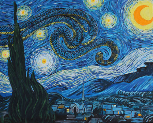 chaoskirin:ewok-sith-lord:thlpp:nancykyh:Snakes Invade Great Moments In Art HistoryBrilliant.@chaosk