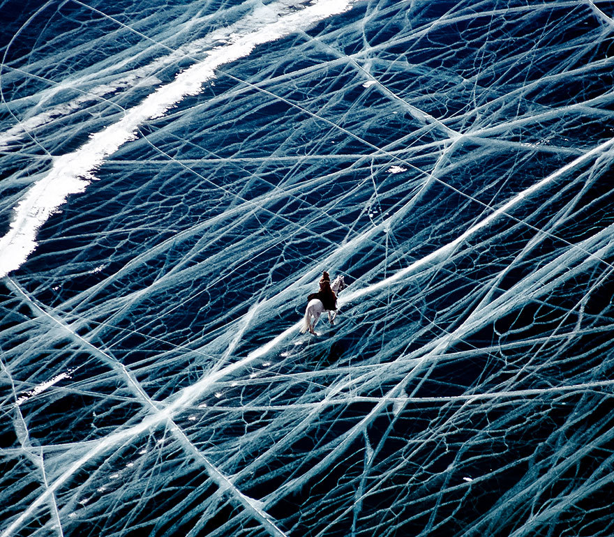 asylum-art:  Breathtaking Frozen Lakes, Oceans And Ponds, That Look Like Art  Lakes