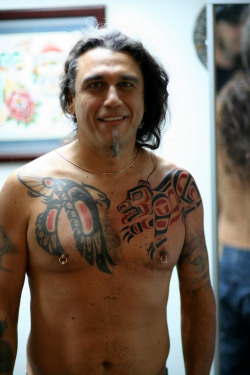 turn-up-the-bass11:  Tom Arraya from Slayer at our shop a few years ago, he paid us ū,000 to close the shop for the night and tattoo him, his brother and nephew. 