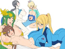 peachhentaikingdom:  Long Live Palutena!She is blessin’ Young Boy Pit, with longevity. With the powers OF HER BOOBS!Palutena, Goddess of Massive Boobs.She gave his boobness knack to the other girls. And so they may continue offering blessings to the