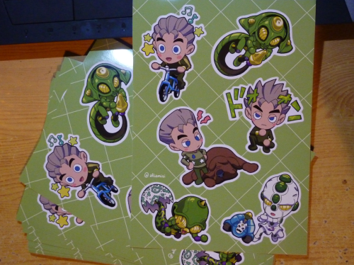 Finally got my Koichi sticker sheets! (colours are brighter, camera is just bad)