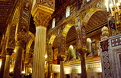 penthesileas:Art and Architecture - The Palatine Chapel located in the Palazzo Reale in Palermo, Ita