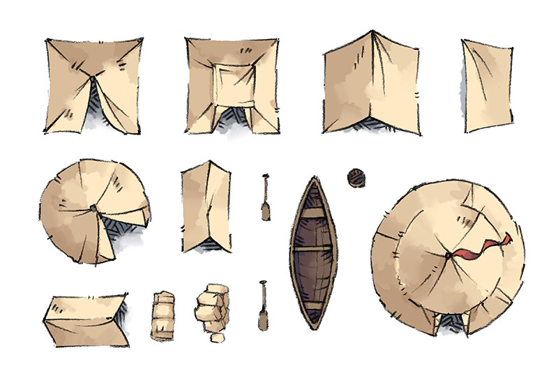 2minutetabletop: I’ve now got 55 free camp-themed tokens available, print- and