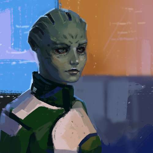 gravitcat:cute green asari!