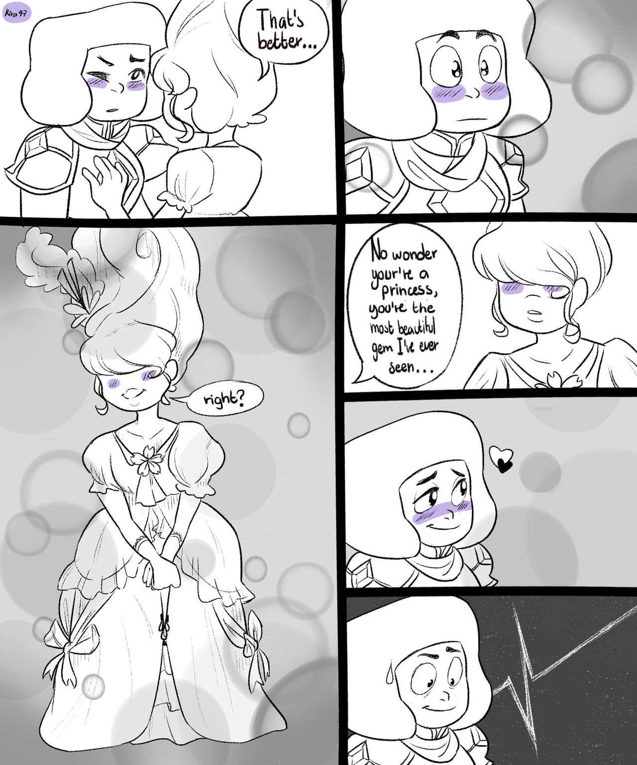 kira-97:  Rupphire Princess &amp; Knight AU  Princess Sapphire and her new Ruby