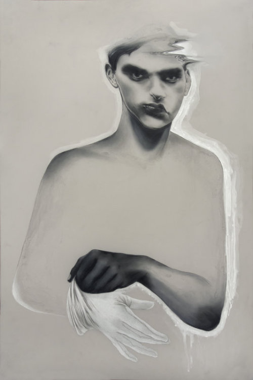 thunderstruck9:Anthony Goicolea (American, b. 1971), Portrait #6, 2014. Graphite and acrylic on mylar, 92 x 58 cm.