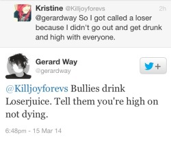 ieronic:  frickgerard:  bullies drink loserjuice