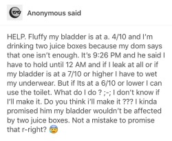 Ehhhhhh..well I would say I believe in you anon&hellip; and maybe you could!! But with the “you have to wet when your at a 7/10” rule we’ll&hellip; that seems har when you already at a 5/10!! ;///; &hellip; plus 2 juice boxes can be a lot!! Wait