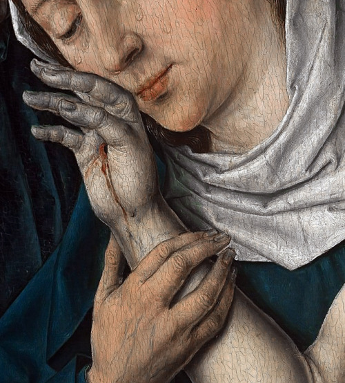 speciesbarocus:Aelbrecht Bouts - Lamentation of Christ. Detail.