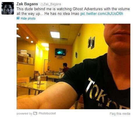 metahomo:waywarddaughter:Zak Bagans tweetIf I was a celebrity this is the type of stuff I’d live for