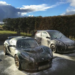 chemicalguys:  Fine night for washing the cars! With Chemical Guys HoneyDew Snowfoam …….notouch snowfoam at work removing the road grime. #lotus #exige #ford #fiesta #zetecs #chemicalguys #detailing #valet #wash #zsoc #friday #betapped #lotuscars