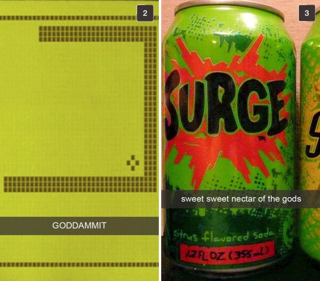 tastefullyoffensive:  If Snapchat Existed in the ‘90s (images via imgur)Previously: