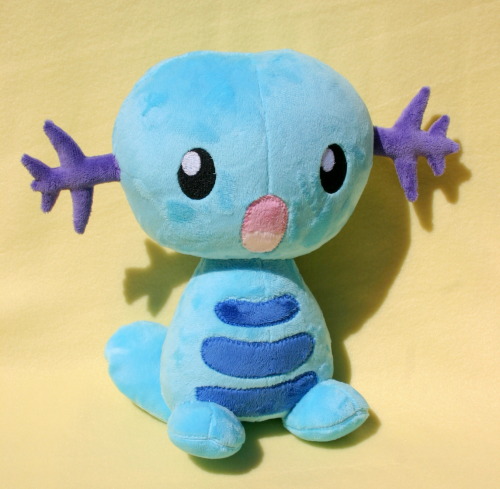 follylolly: Commissioned Wooper plushie!  He comes to just below 12” and is made from min