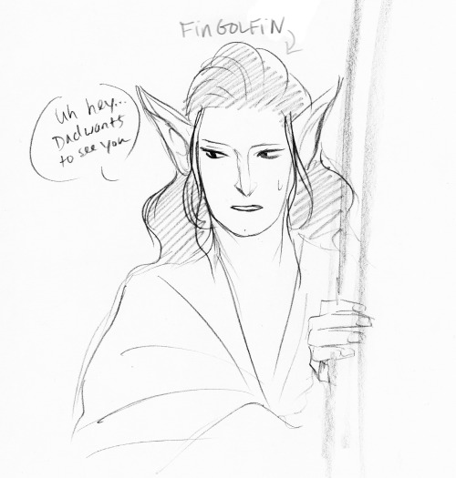 scorpionhoney:Fëanor with glasses…it was too cute not to drawIT’S ALL WESLEY’S FAULTI hope you like 