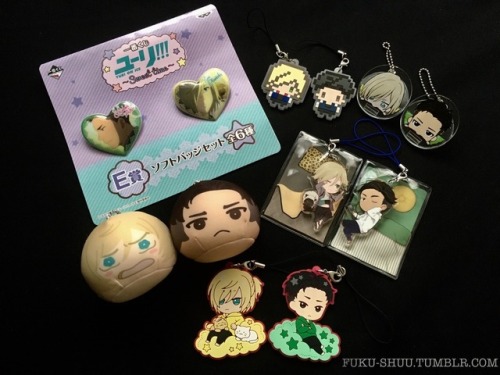 fuku-shuu: Collection of Official Otayuri Merch! I previous had these in separate posts here, here, and here, but with the new fourth batch (And many more to be released), I thought a masterpost would probably be more appropriate :)  From the top left