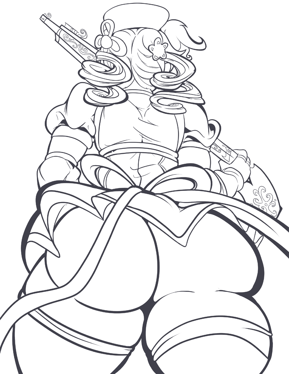 drillsbutts:  a lewd sketch i started inking and got bored with because too many