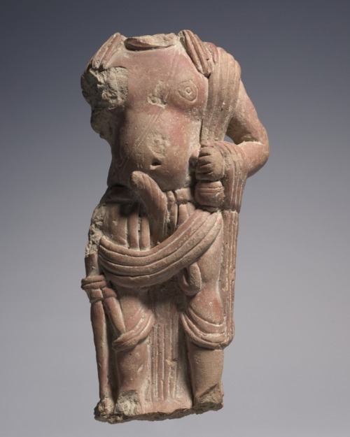 Male Fertility Divinity, Possibly Shiva, 3rd century, Terracota from Mathura