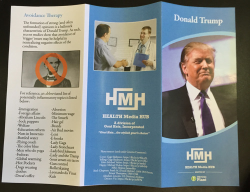 artistiquesoul: obviousplant: I added this fake health brochure about Donald Trump to a doctor&rsquo