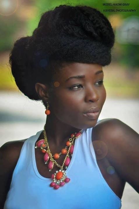youngblackandvegan:natural hair updo perfection