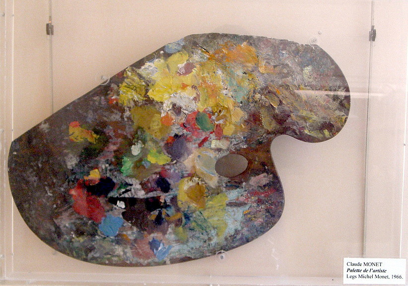 Claude Monet’s palette at the Musee Marmottan, Paris. - Tumblr Pics