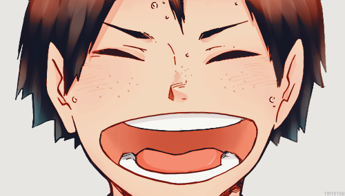 taitetsu:  Colored the smiles I love the most in haikyuu (speacially the middle one _(┐「ε:)_  !!)