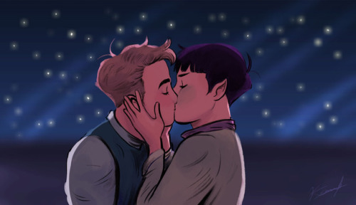 neetols:  “Is love logical, grandma?”“In its purest form, it is.”Hey hey so we made an Anastasia/Spirk AU. Jem @handskiss wrote the fic ‘Things my heart used to know’ which Kora @lieutenant-sapphic is beta’ing, love and support this soft